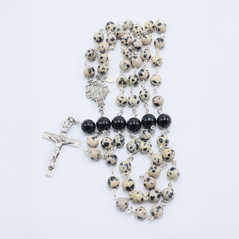 Dalmatian Jasper Catholic Rosary