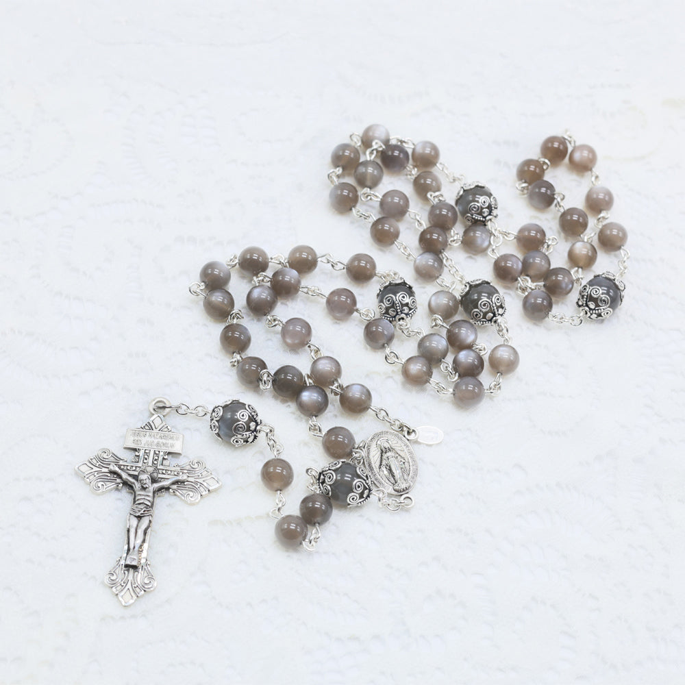 Gray Moonstone Rosary – A Radiant Reflection for June