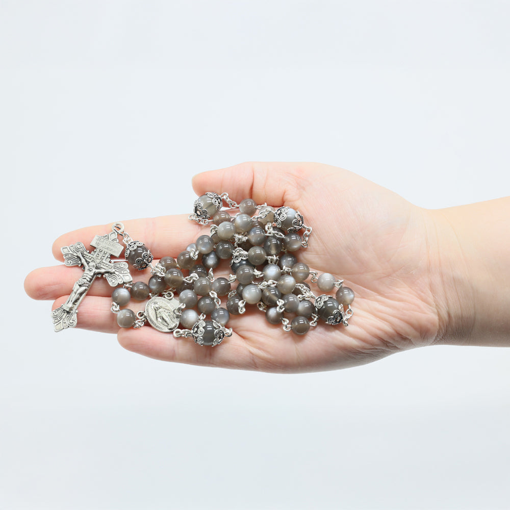 Gray Moonstone Rosary – A Radiant Reflection for June