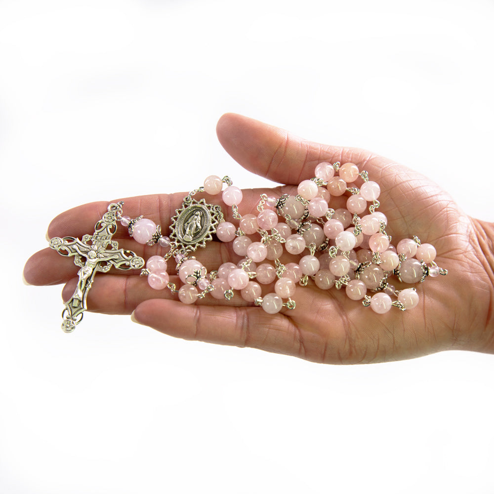 Pink Aquamarine Rosary