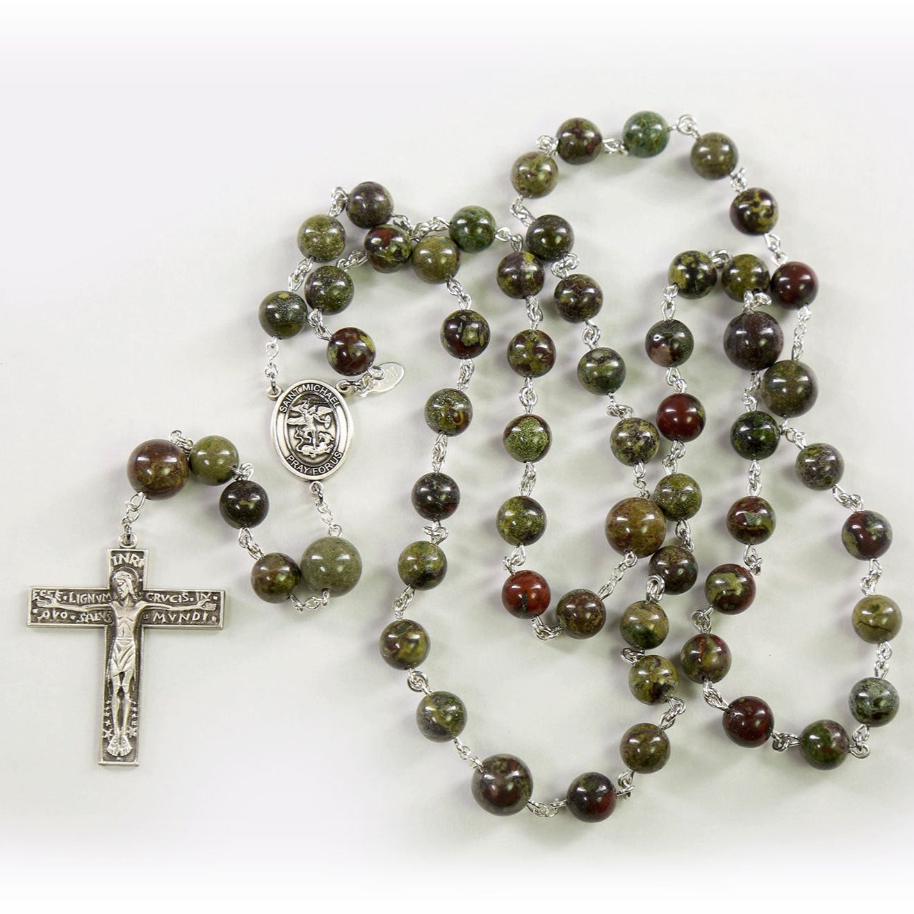 Dragon Blood Jasper Catholic Rosary for Men