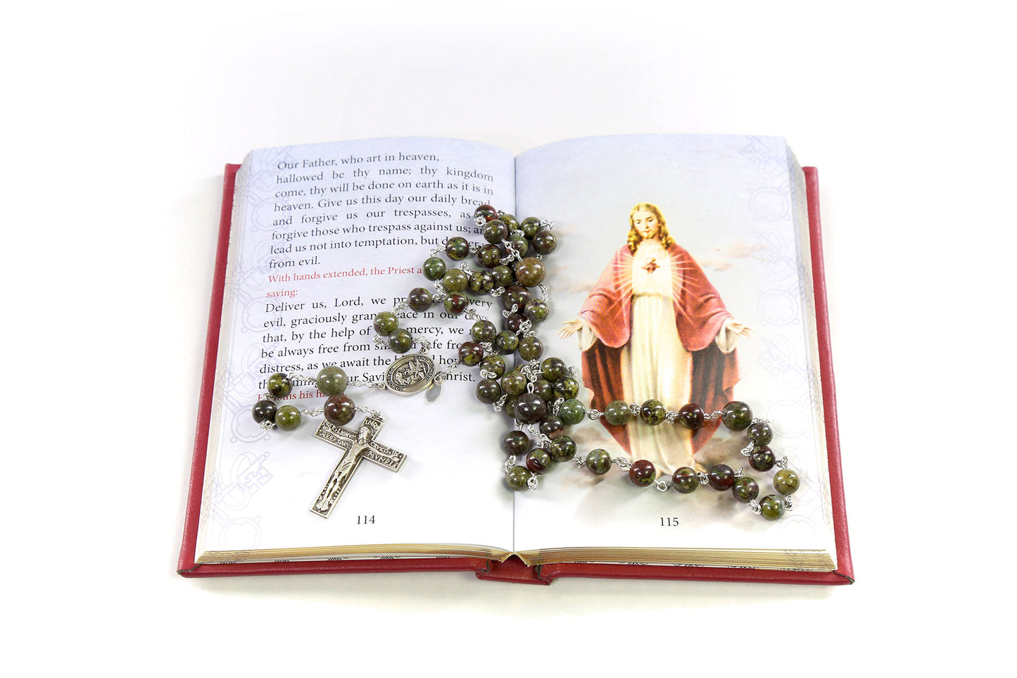 Dragon Blood Jasper Catholic Rosary for Men