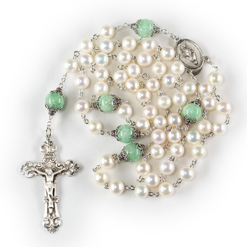 Pearl & Emerald Rosary