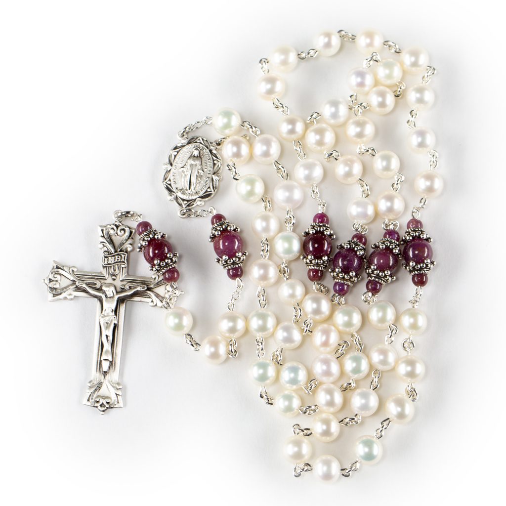 Pearl & Ruby Rosary