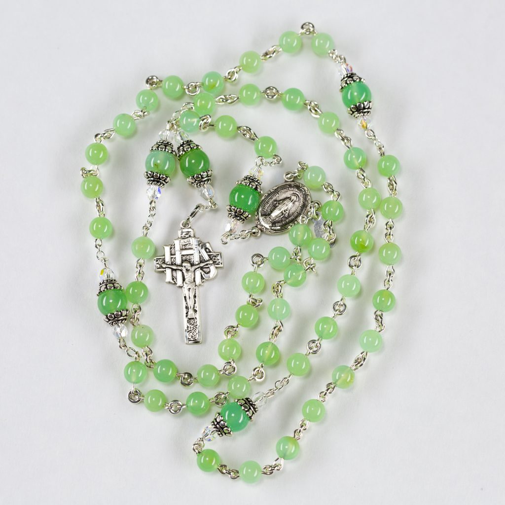 Green Chrysoprase Women's Catholic Rosary