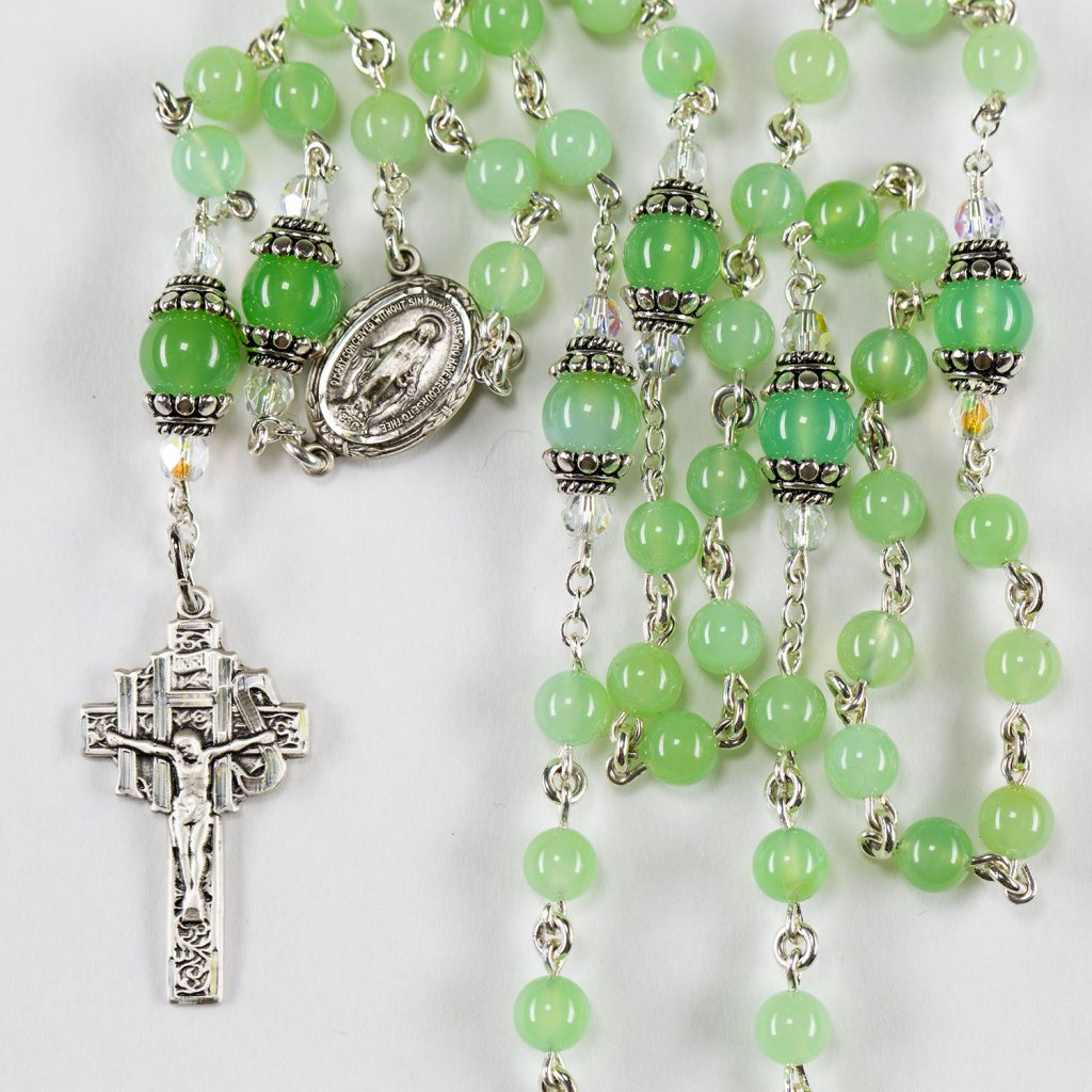 Green Chrysoprase Women's Catholic Rosary