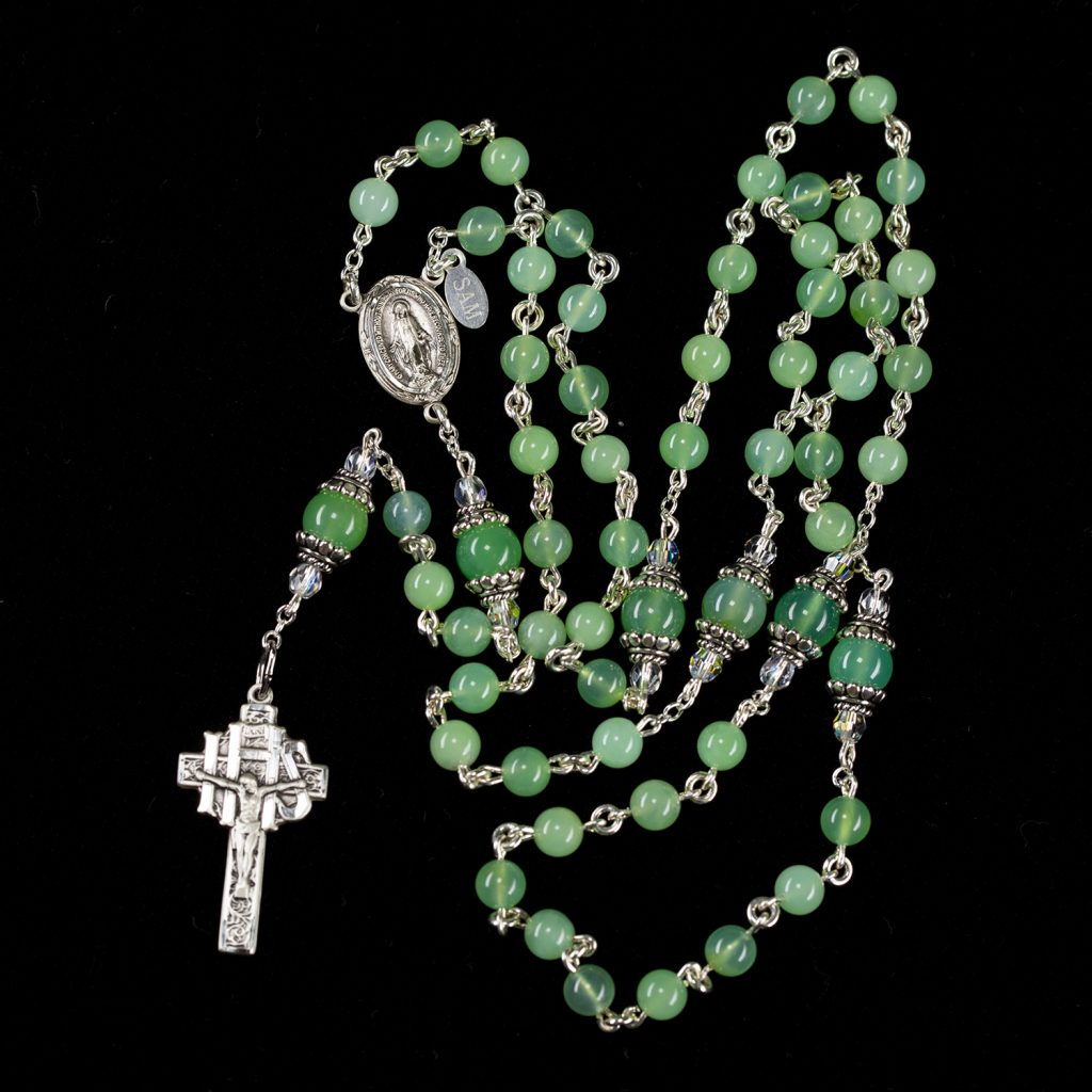 Green Chrysoprase Women's Catholic Rosary