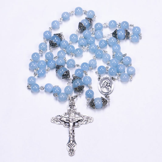 Blue Aquamarine Rosary