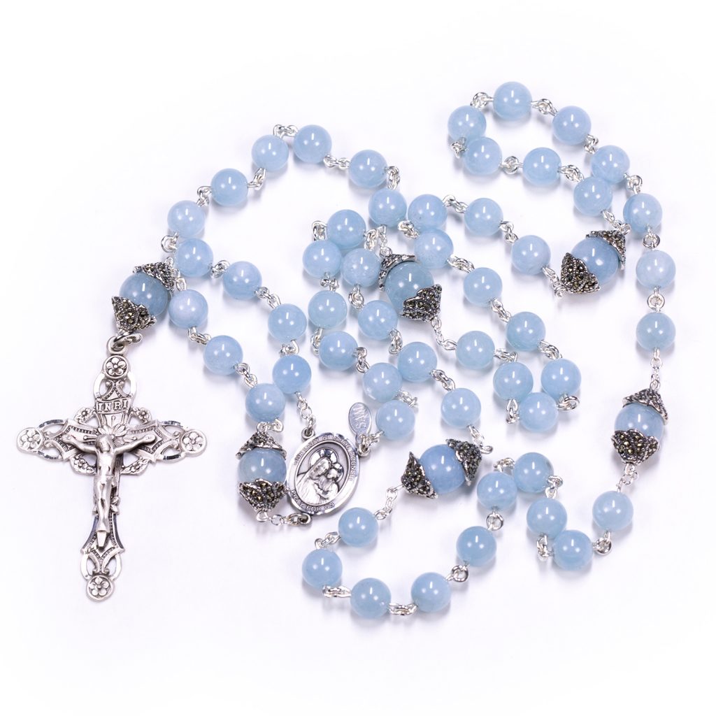 Blue Aquamarine Rosary