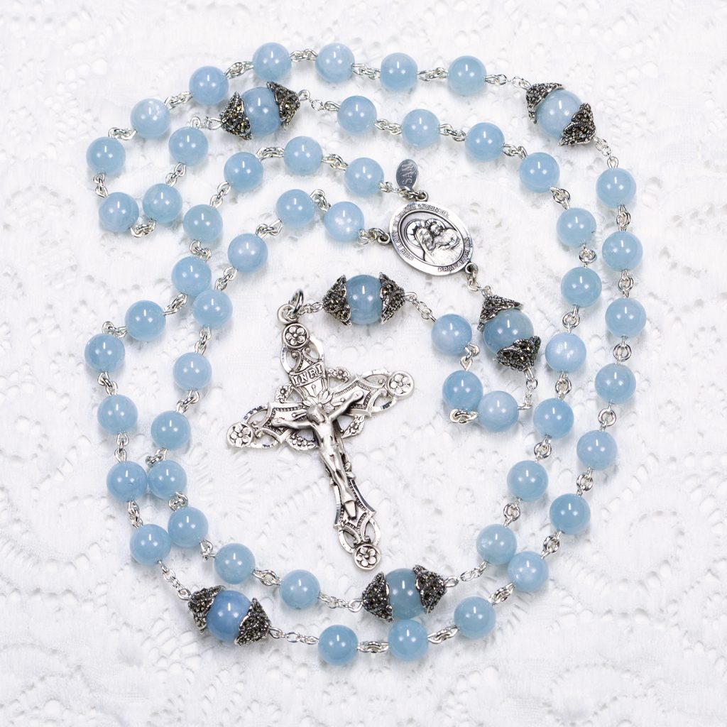Blue Aquamarine Rosary