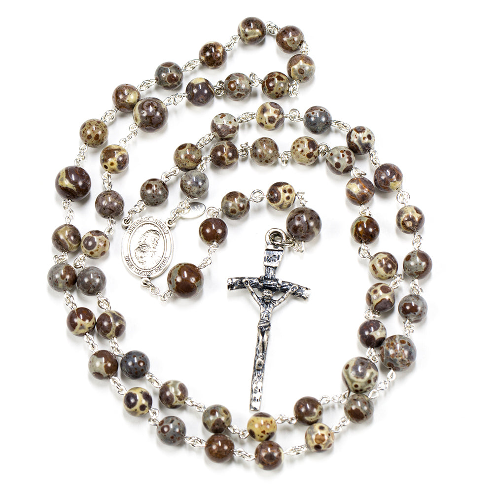 Handmade Rosary for Catholic Men with Jasper gemstones