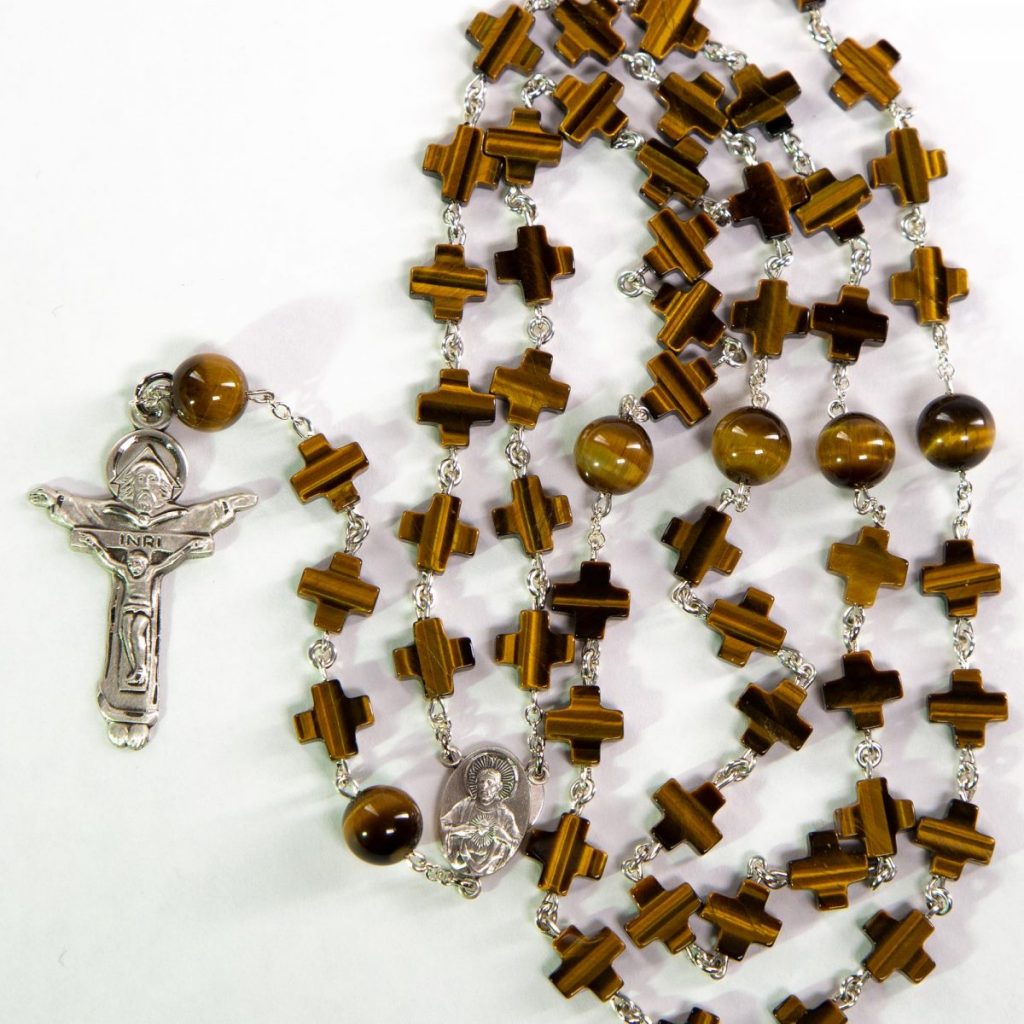 Tiger Eye Rosary | Handmade for Catholic Men