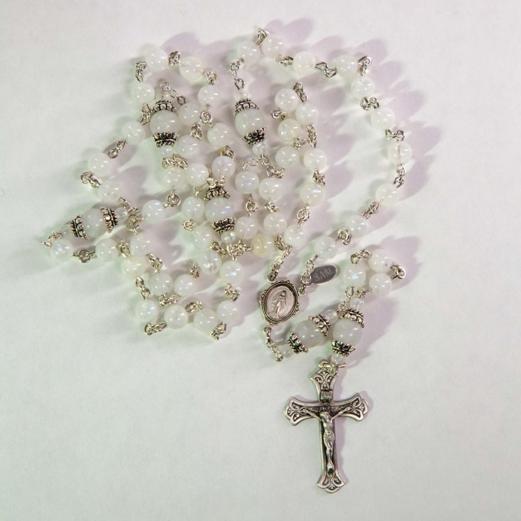 Rainbow Moonstone Rosary | Handmade Catholic Rosary