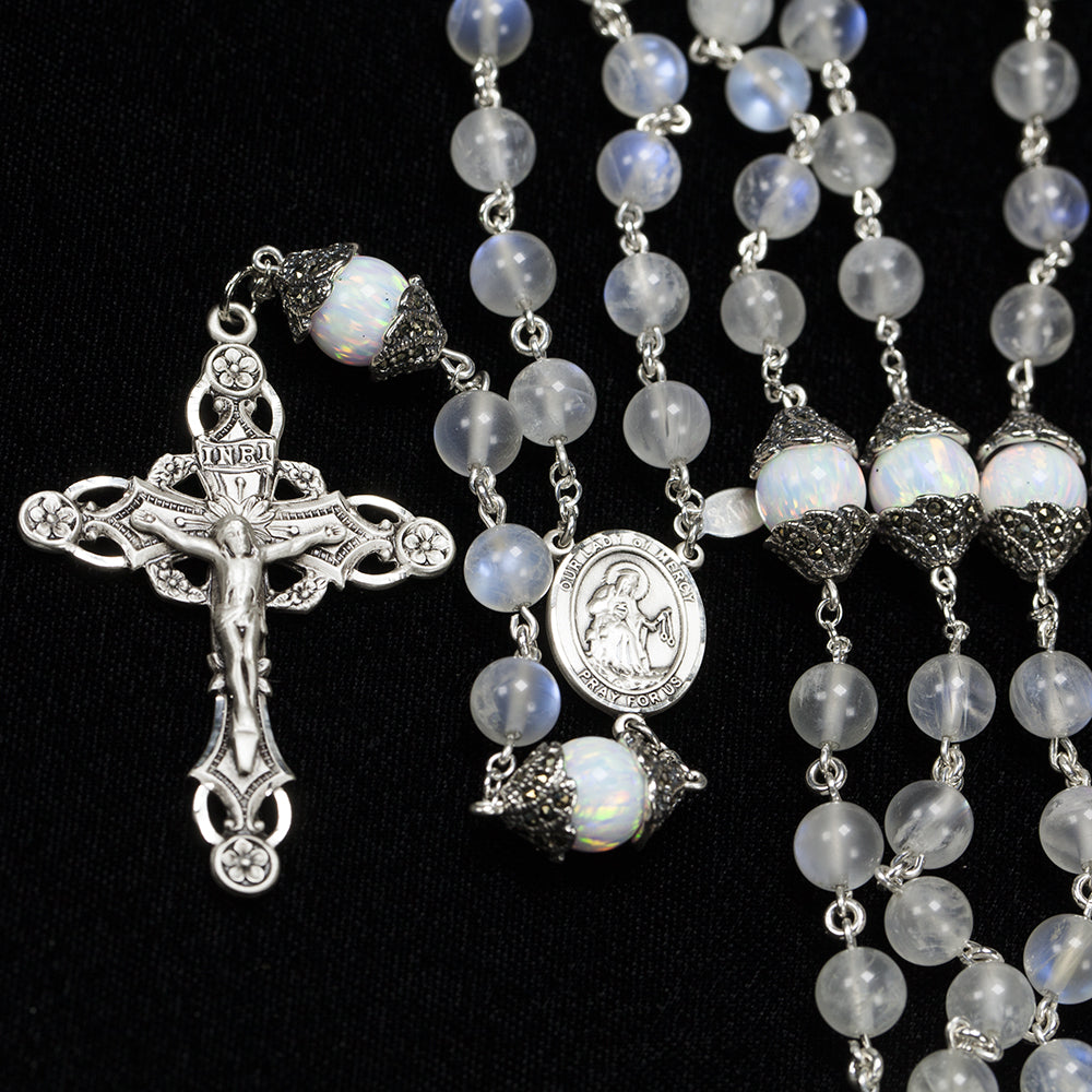 Rainbow Moonstone Opal Rosary