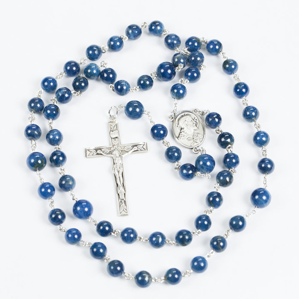 Blue Apetite handmade rosary for Catholic Men