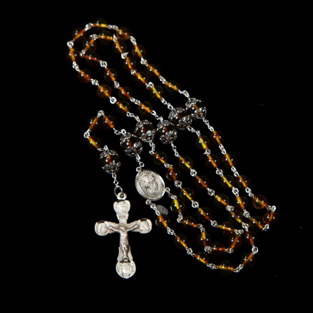 Golden Amber Catholic Women's Rosary