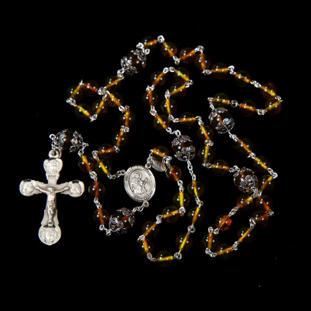 Golden Amber Catholic Women's Rosary