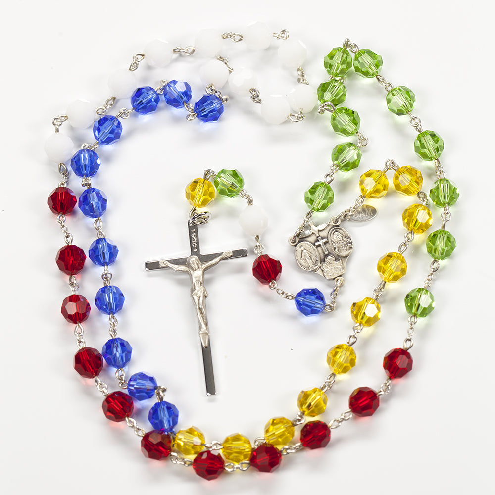 Handmade World Mission Rosary designed by Bishop Fulton Sheen