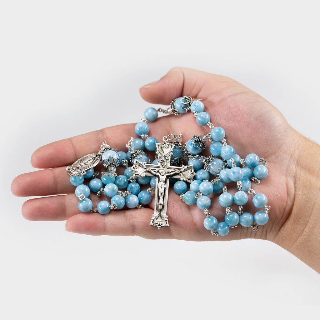 Pale Blue Larimar 481 Hand Model