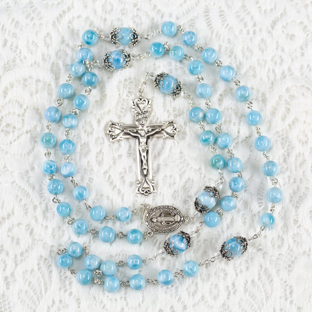 Pale Blue Larimar 481 Lace Background
