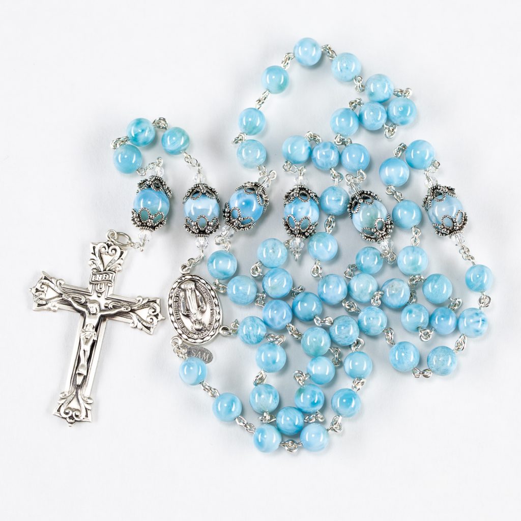 Pale Blue Larimar 481 Our Father Line