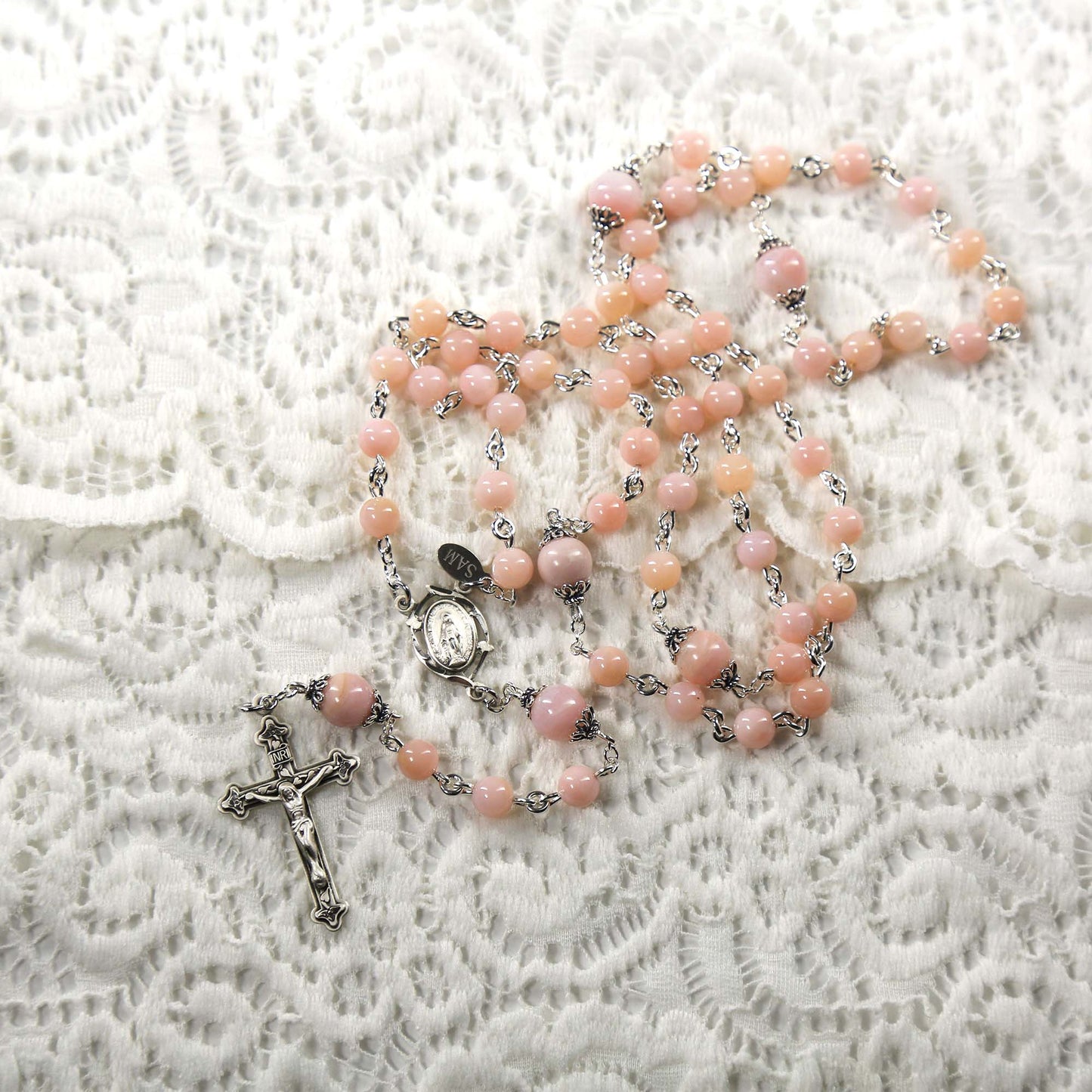 Pink Opal Rosary - 6mm