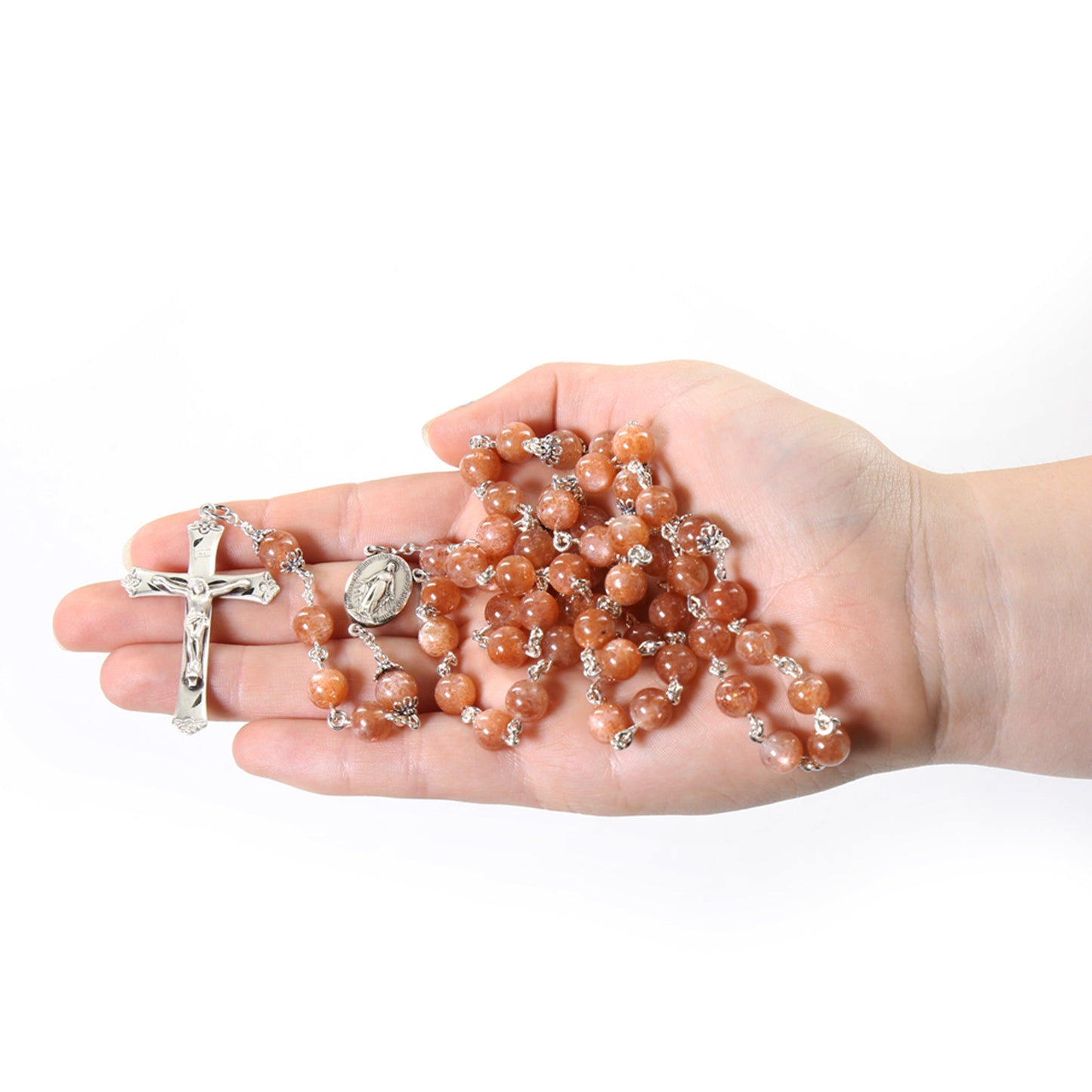 Orange Sunstone Rosary