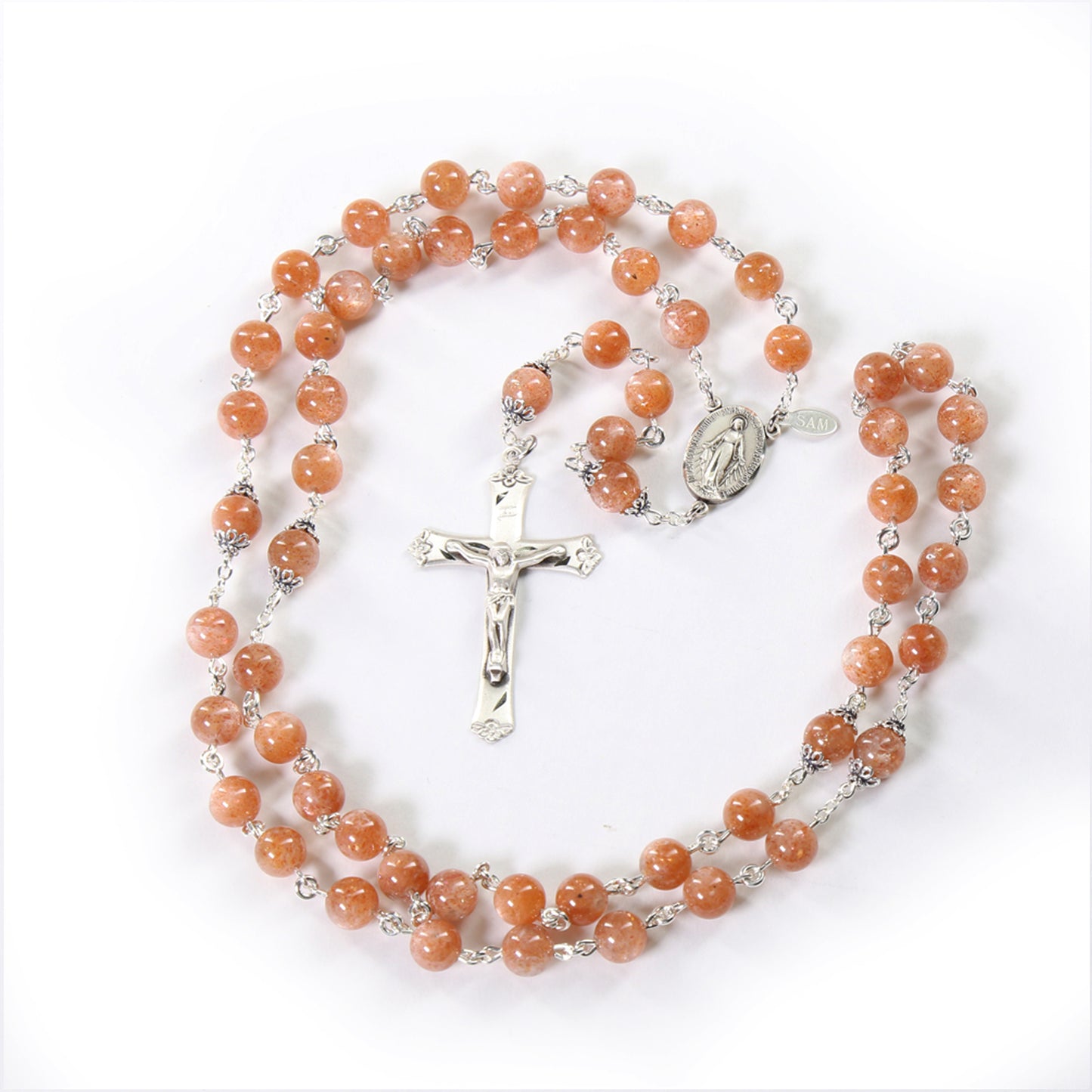 Orange Sunstone Rosary