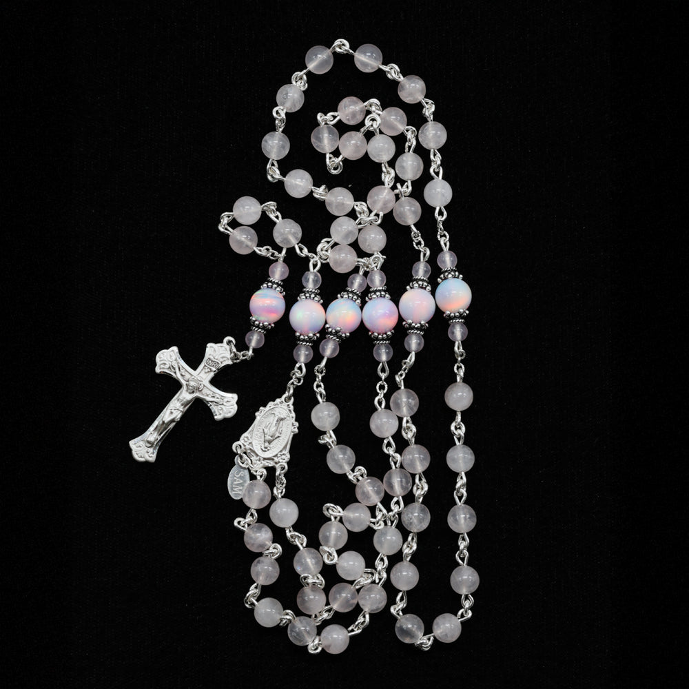 Rose Quartz Rosary- Prayer in Pink