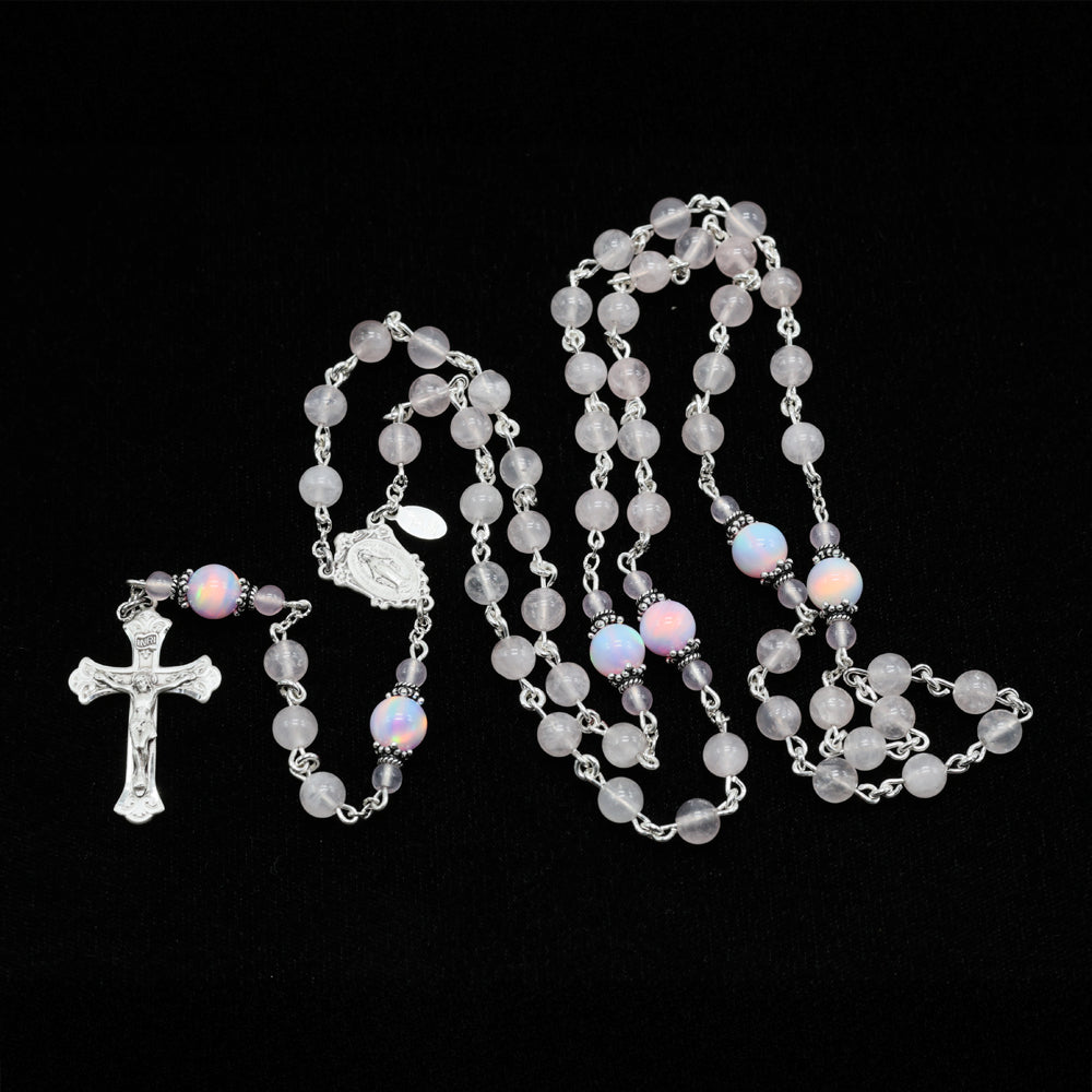 Rose Quartz Rosary- Prayer in Pink