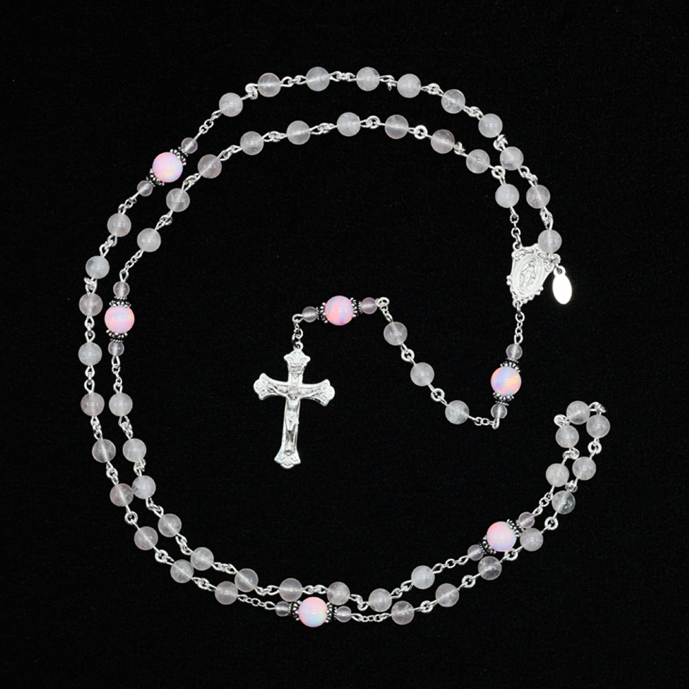 Rose Quartz Rosary- Prayer in Pink