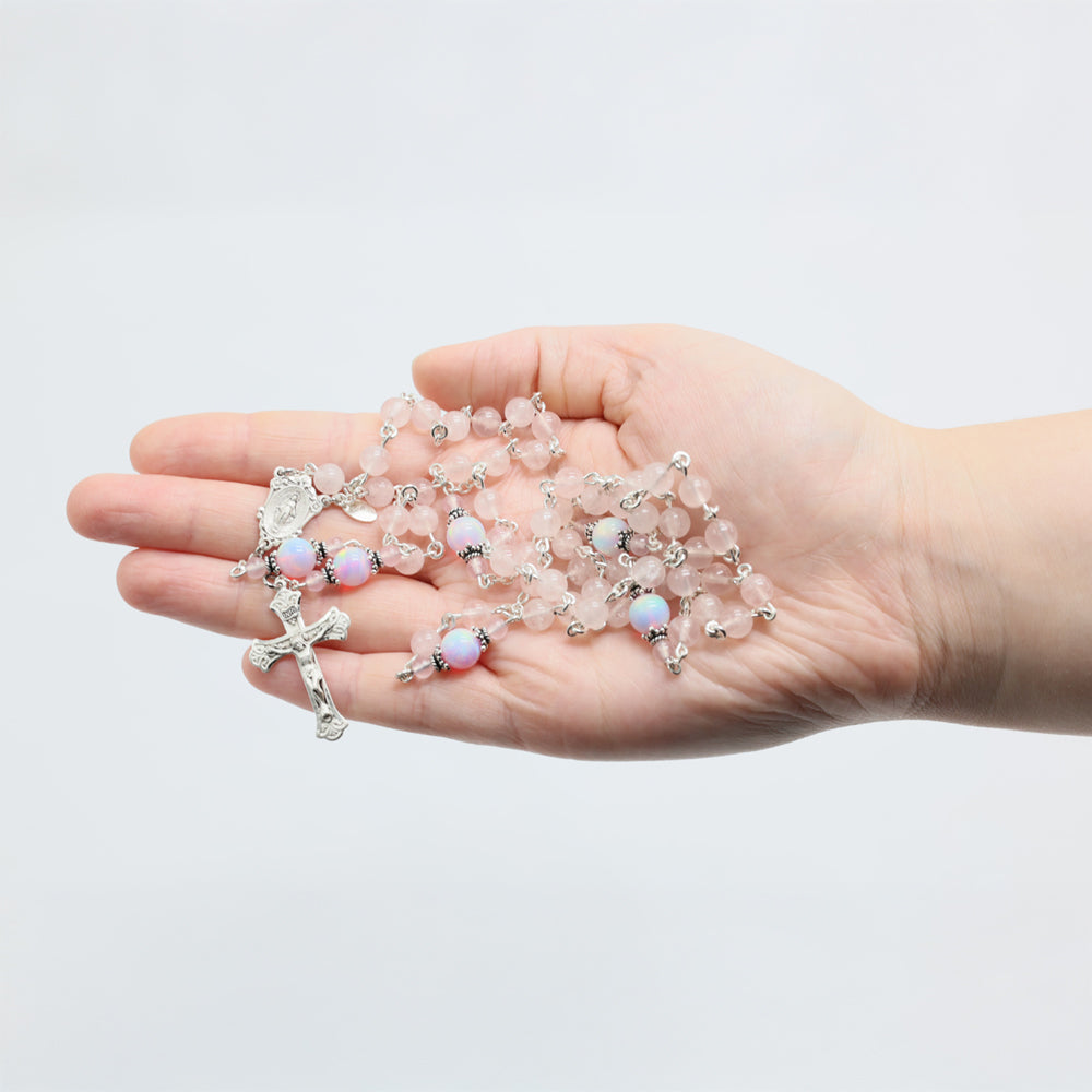 Rose Quartz Rosary- Prayer in Pink