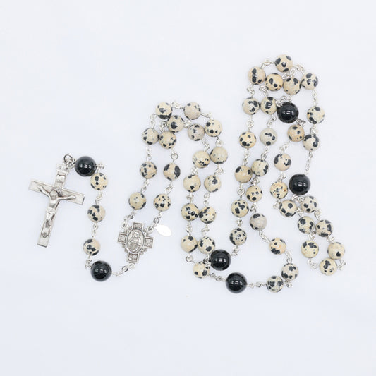 Dalmatian Jasper Catholic Rosary