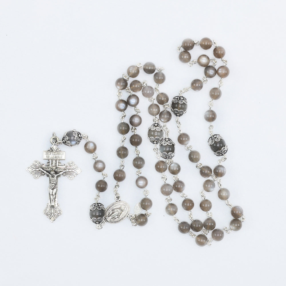 Gray Moonstone Rosary – A Radiant Reflection for June