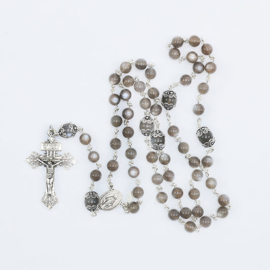 Gray Moonstone Rosary – A Radiant Reflection for June