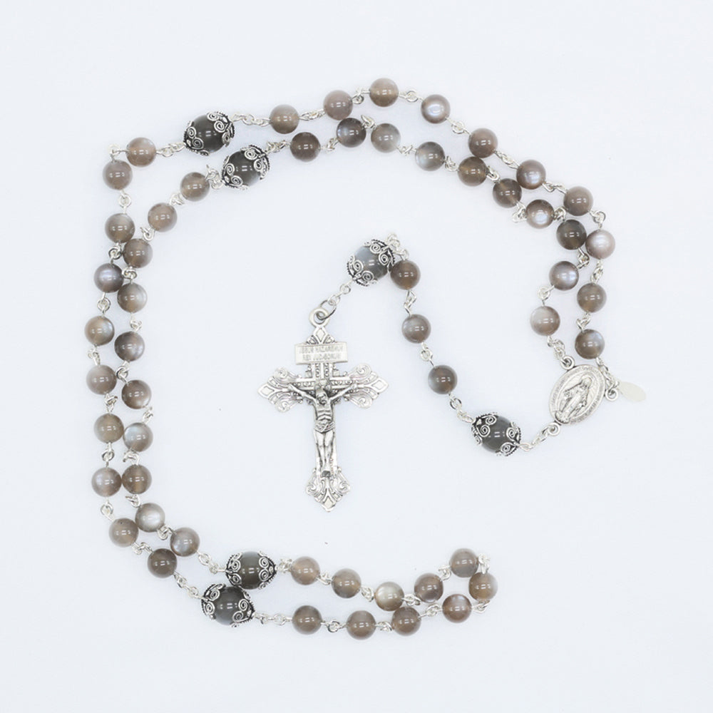 Gray Moonstone Rosary – A Radiant Reflection for June