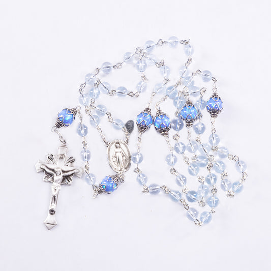 Blue Topaz & Opal Rosary (6mm)