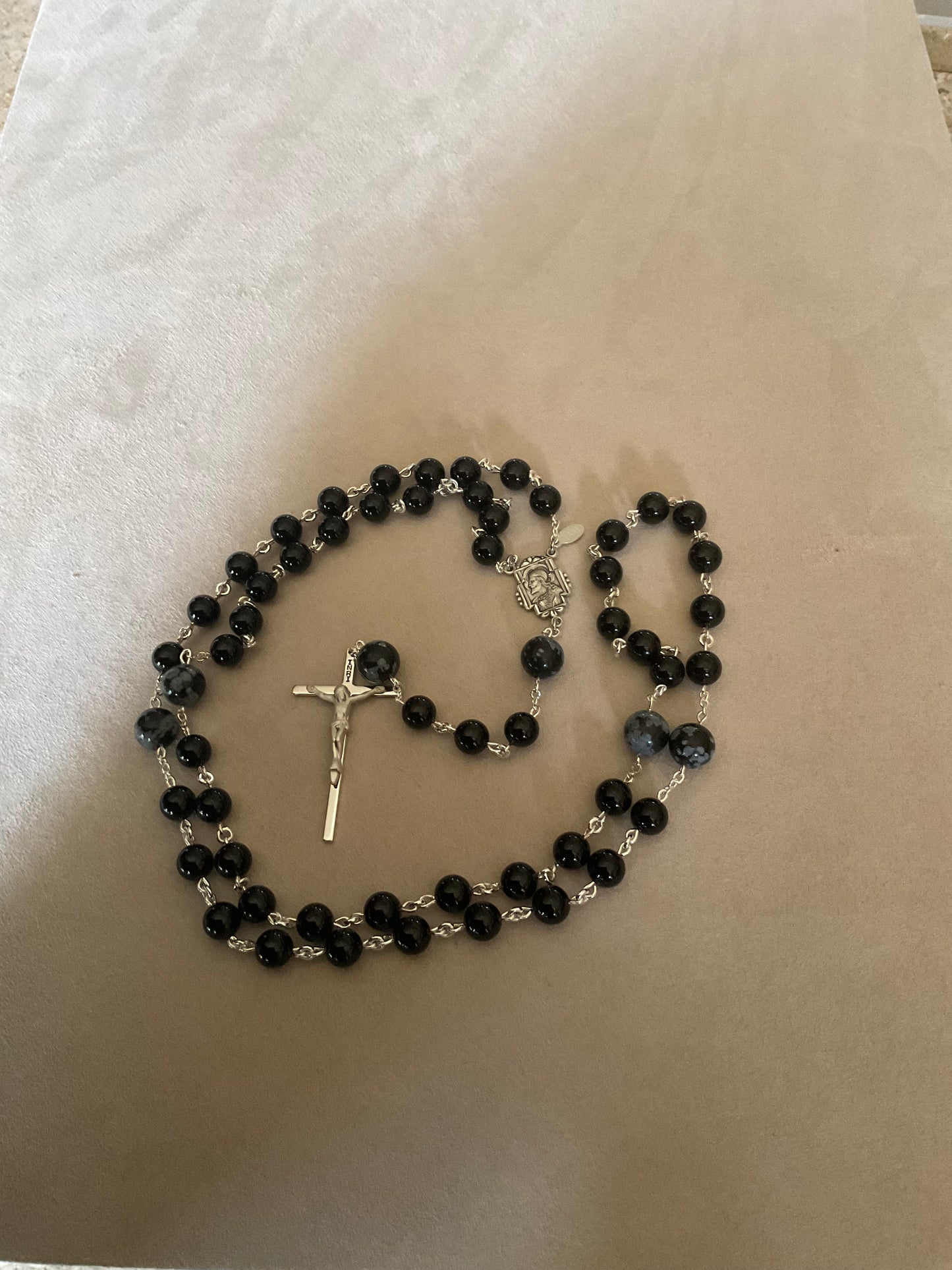 Custom Black Onyx & Snowflake Obsidian