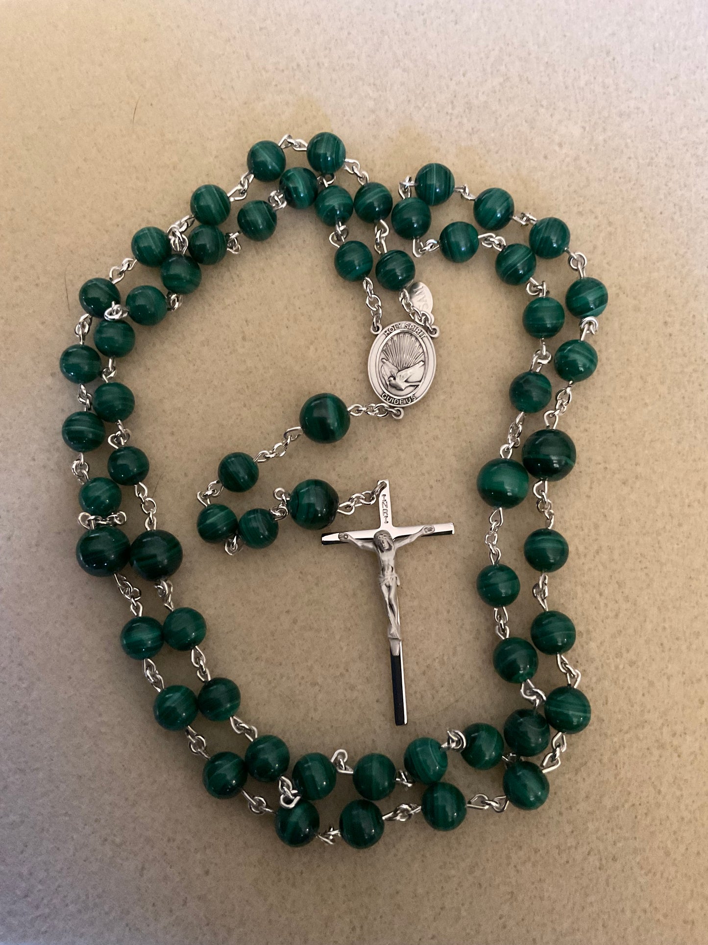 Malachite with Holy Spirit