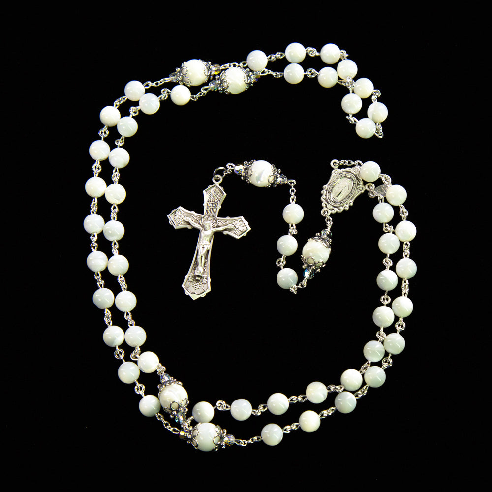 Antique mother clearance of pearl rosary