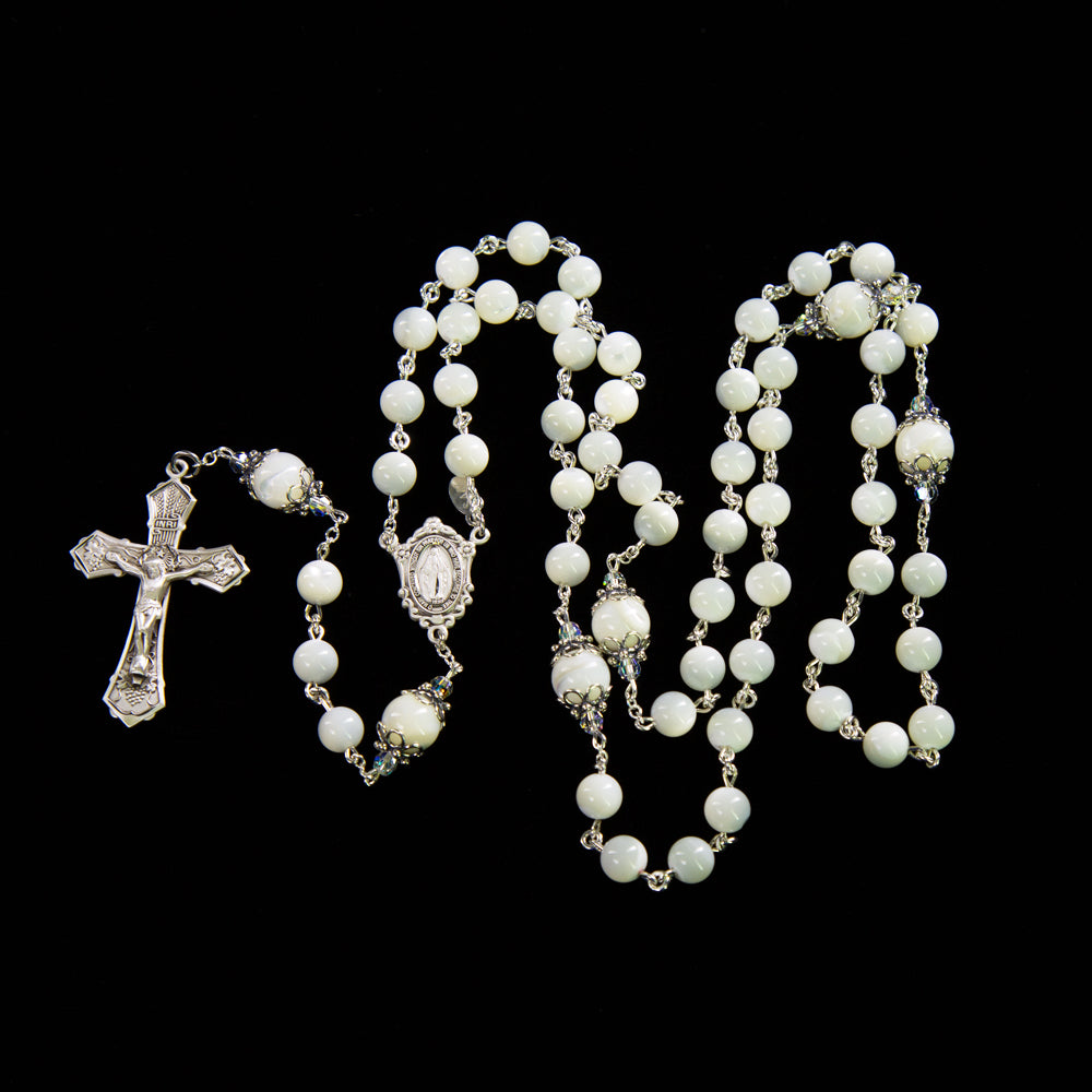 Antique mother of hot sale pearl rosary