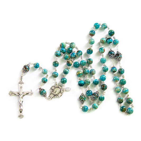 Blue Opaline Rosary