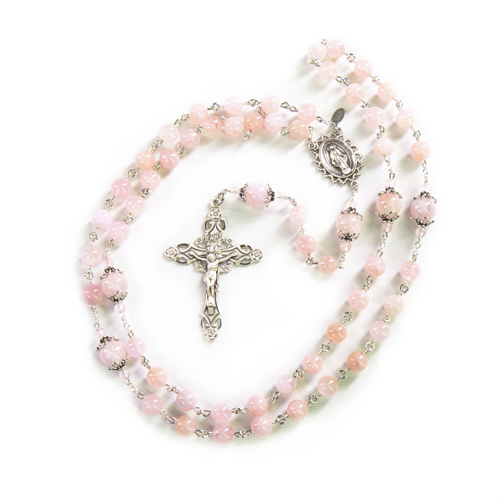 Pink Aquamarine Rosary