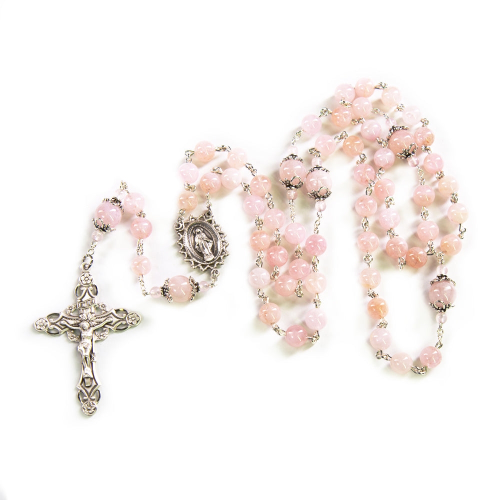 Pink Aquamarine Rosary