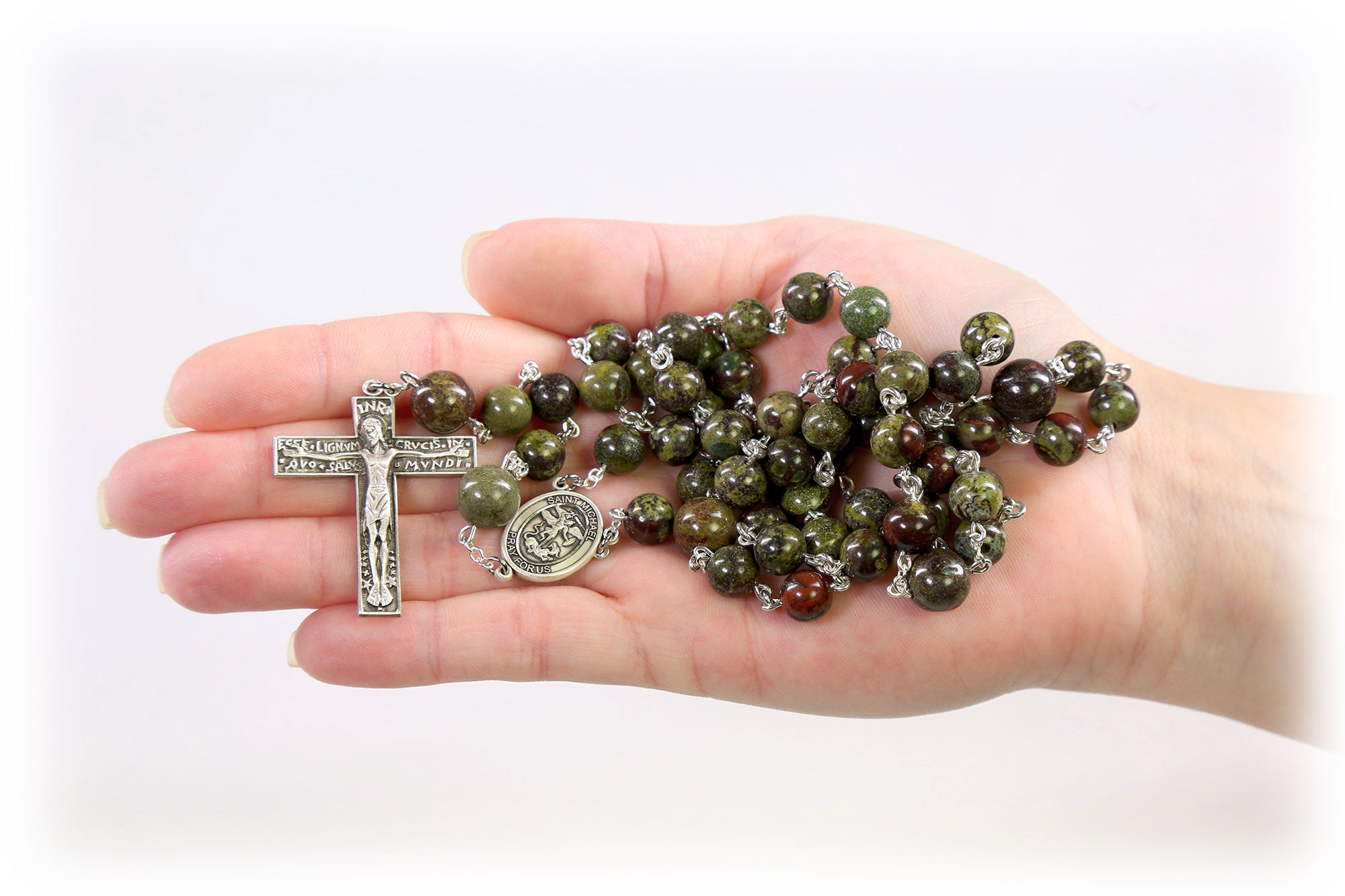 Handmade on sale Rosary, 10mm Dragon Stone Bead