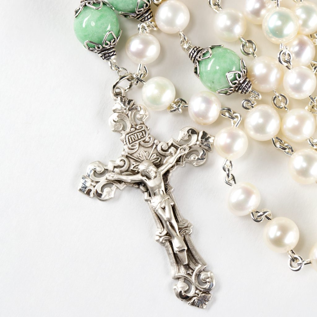 Pearl & Emerald Rosary
