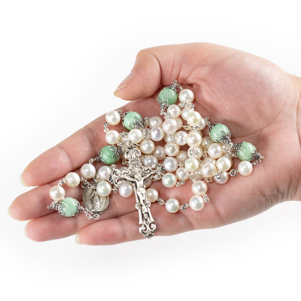 Pearl & Emerald Rosary