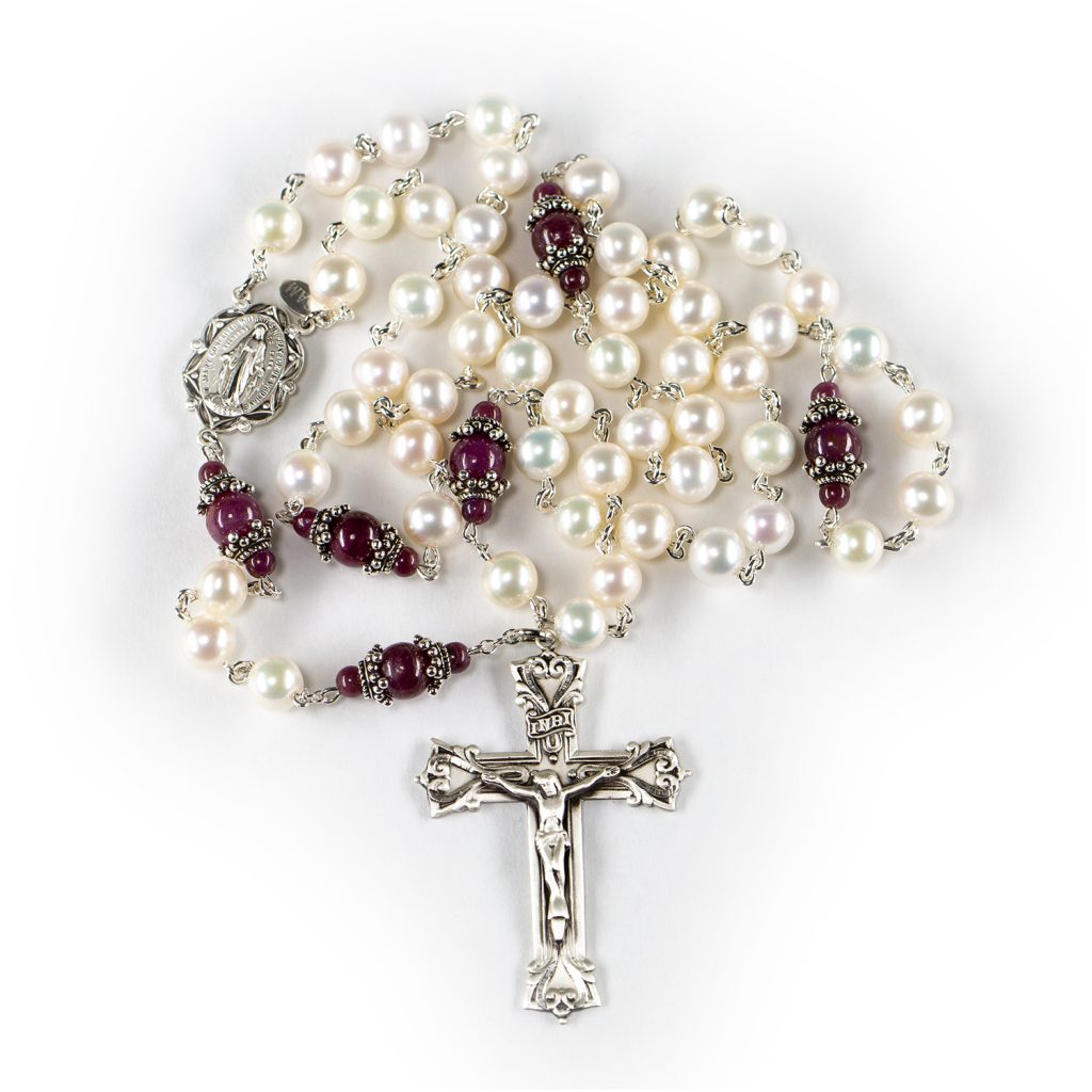 Pearl & Ruby Rosary