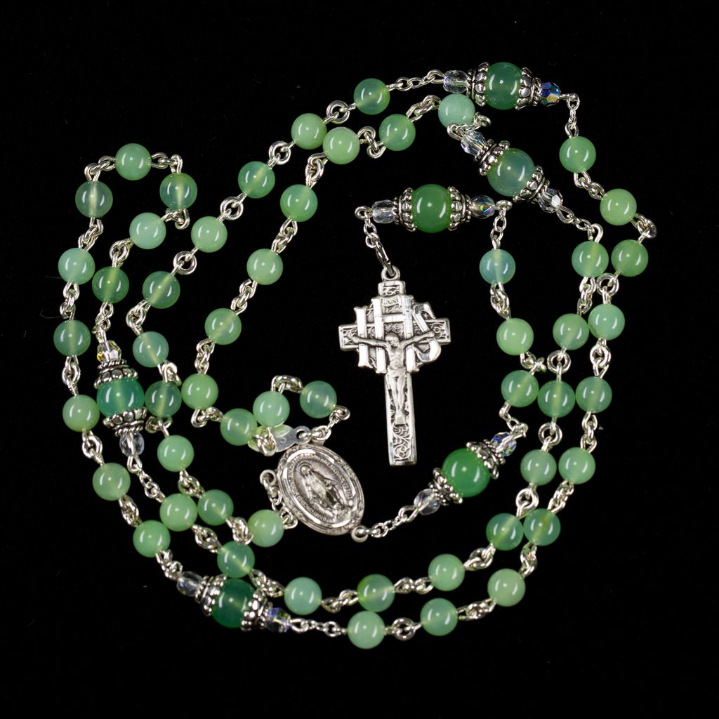 Green Chrysoprase Women's Catholic Rosary