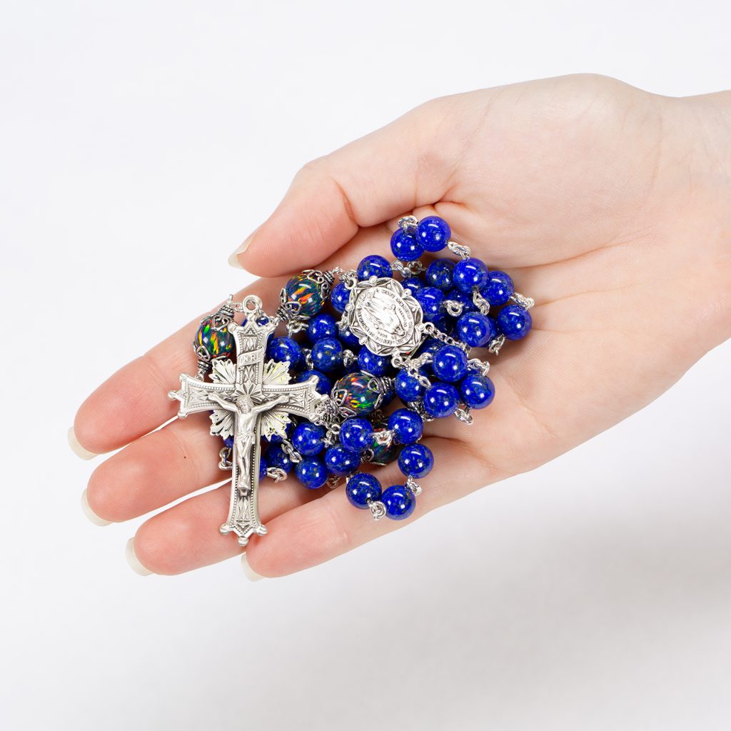 Lapis Lazuli & Fire Opal Rosary
